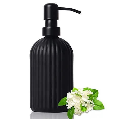 Produktbild: Ulable 400 ML Seifenspender Flüssigseife- Flüssigseifen-Spender, Spülmittel-Spender,Kunststoff Shampoo Spender zum Befüllen,Nachfüllbarer Seifendosierer für Bad, Gäste-WC und Küche,Schwarz