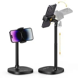 Produktbild: ULANZI Handy Ständer Tisch, Handyhalterung Verstellbar, Multi-Winkel Handyhalter, Phone Holder für Schreibtisch Kompatibel mit iPhone 15 14 13 12 11 Pro Max/Galaxy/Huawei/Xiaomei/Redmi