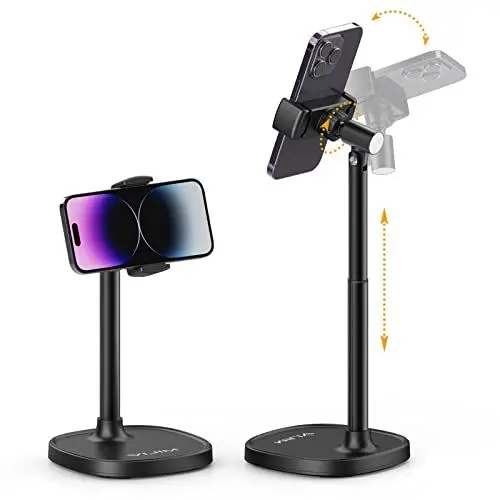 Produktbild: ULANZI Handy Ständer Tisch, Handyhalterung Verstellbar, Multi-Winkel Handyhalter, Phone Holder für Schreibtisch Kompatibel mit iPhone 15 14 13 12 11 Pro Max/Galaxy/Huawei/Xiaomei/Redmi