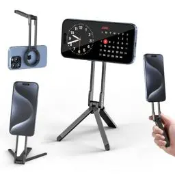 Produktbild: ULANZI MA30 Magnetischer Telefonständer iPhone Aluminium Mini Stativ Faltbarer Taschen Handyständer Doppelseitiger Magnet Schnellhalterung Kompatibel iPhone 16 15 14 13 12 Magsafe 12N Magnetstativ