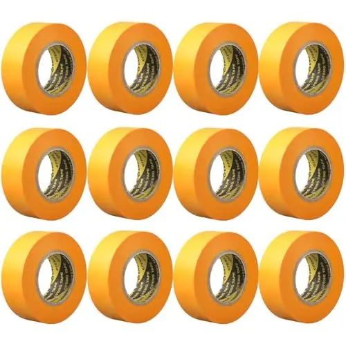 Produktbild: Ulawellor 12 x Rollen Goldband Klebeband 30 mm Kreppband Malerband,Abklebeband Maler,Malerpapier Klebeband für Maler und Lackierer,Dekorative Autolackierung