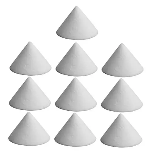 Produktbild: ULDIGI 10 STK Keramische Nägel Keramikstelzen für Ofenkegel 6 Töpfer Nägel ofenwerkzeuge kulischreiber Nagelzubehör Nagelknipser Töpferofennägel aus Keramik Keramik-Brennhalter Weiß