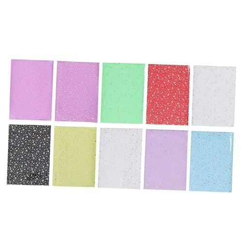 Produktbild: ULDIGI 10stücke Diy Tasche Koffer Handwerk Pvc Film Glitzer Muster Bastelmaterial Gepäckfolie Zufällige Farbe