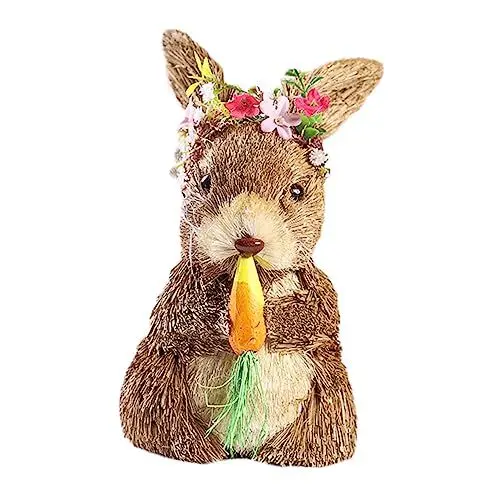 Produktbild: ULDIGI Kaninchen Stofftier Dekorationen Tischornament Kreative Wohndeko Gartendeko Tiere Süße Kaninchen-Dekoration