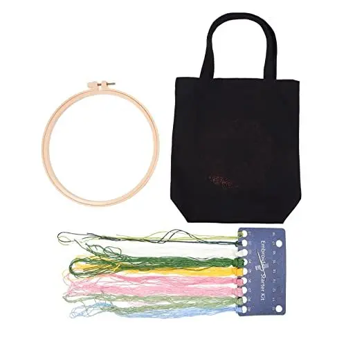 Produktbild: ULDIGI Stickerei Satz Tasche Große Tragetasche Aus Canvas Diy-stickerei-set Für Anfänger Lässige Handtasche Zum Selbermachen