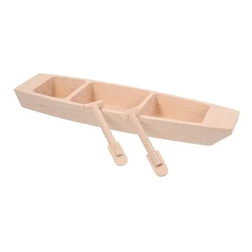 Produktbild: ULDIGI Rustikales Holzboot Schreibtisch-Ornament Holzhandwerk Wohndekoration