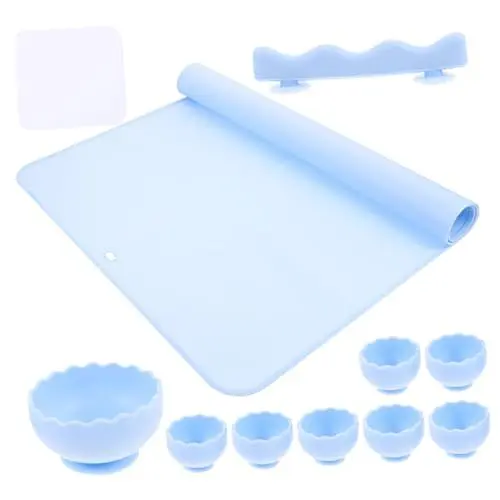 Produktbild: ULDIGI 1 Set Silikon Zeichenmatte Bastelmatte Kunsthandwerk Für Kinder Schablonen Für Kinder Kinderfarbe Kinder Modelliermasse Kinder Tischsets Kinder Malmatte Schmuck Für