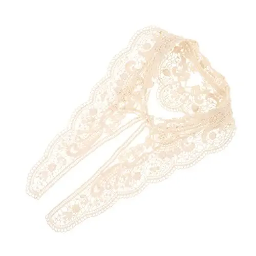 Produktbild: ULDIGI Spitzenkragen Einsatz Für Diy Heimdekoration Blumenapplikationskragen Stickkragen Bestickter Kragen Schlicht Elegant
