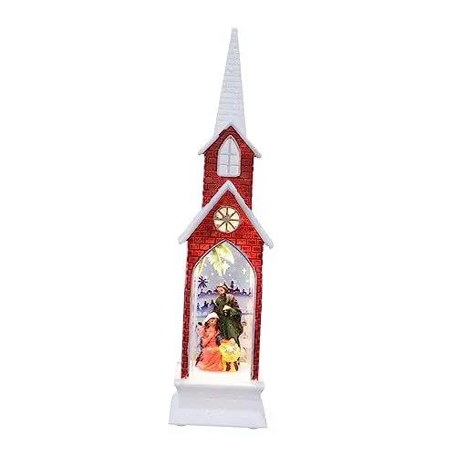 Produktbild: ULDIGI 1pc Weihnachten Ornament Dekorative Weihnachten Licht Rot Desktop Decor Warme Gefühl Künstlerische