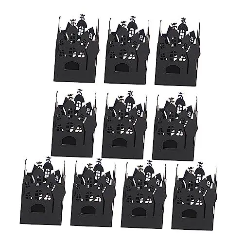 Produktbild: ULDIGI 20 stücke Halloween Kerze Wraps Papier Licht Abdeckungen für Hohl Schatten Kerze Abdeckung