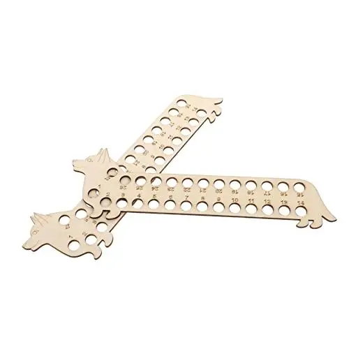 Produktbild: ULDIGI 2St Kreuz Stich Wickel Platte Stickgarnspule Fadenwickelbrett Stickgarn-Sortierer Sticken für anfänger Sticken anfänger Kreuzstichplatte Wickelbrett aus Holz Holzspule Pappel Khaki