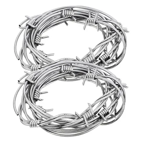 Produktbild: ULDIGI 2st Simulationsdrahtkette Künstliche Girlande Party Halloween-girlanden-Spielzeug Webset Zaun Stacheldrähte Aus Kunststoff Stacheldrahtband Plastik Kind Baseball PVC Mit Widerhaken