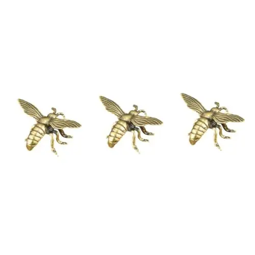 Produktbild: ULDIGI 3St Messing-Bienen-Ornament Bienenfigur Biene Tierdekor simuliertes Tierdekor Kinderspielzeug Feng-Shui-Statue winzige Tierfiguren Desktop-Insektenstatue Insektenstatue aus Messing