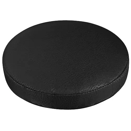 Produktbild: ULDIGI 3 Stück Hockerbezüge Rund Elastisch Für Barhocker Sitzbezug Rund Stuhlschutz Schwarz 35 cm Durchmesser Baumwolle/Polyester