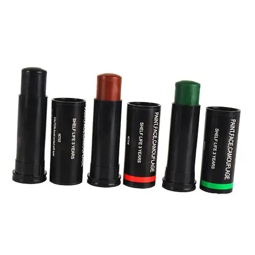 Produktbild: ULDIGI 3 STK Tarnöl bodypainting stifte körpermalstifte Facepaint Dreifarbig Camouflage-Schminkstift Camouflage-Make-up-Farbstifte Gesichtsfarbe Gesichtsbemalung im Militärstil Pigment