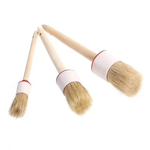 Produktbild: ULDIGI 4 Stück Lebensmittelbürste Bürste Für Speiseöl Bbq-sauce-pinsel Runde Borstenbürste Bastelpinsel Pinsel Heften Grillbürste Backölpinsel Backborstenpinsel Hölzern Backpinsel Malen