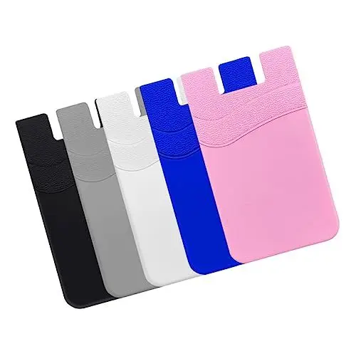 Produktbild: ULDIGI 5St Silikon-Handy-Karten Halter Taschen für Kreditkarten Klebehalterung für Handy Telefonhalter Telefon Brieftasche kleine Kartentaschen Handy-Geldbörsen zum Aufkleben Kieselgel