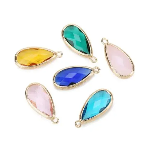Produktbild: ULDIGI 5 Stk DIY Anhänger aus Glas glasanhänger Schmuckanhänger Einzigartiger Schmuck Glasperlenanhänger DIY-Ohrringanhänger Schmuck hängen Zubehör für DIY-Anhänger Blue