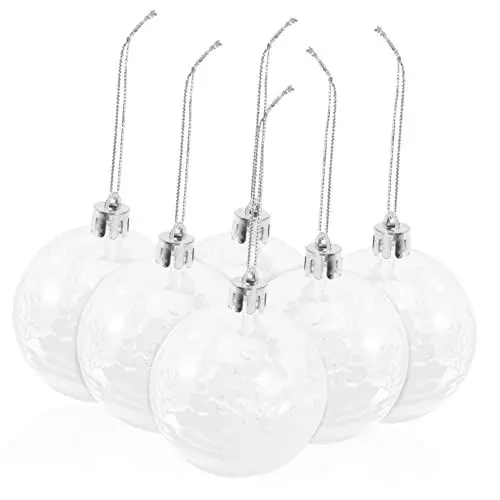 Produktbild: ULDIGI 6 Stück Weihnachtsbaum Dekorationskugeln Party Anhänger Ornamente Hängende Kugeln Für Die Dekoration Weihnachtsbaum Hängedekoration Requisiten Dekorationen