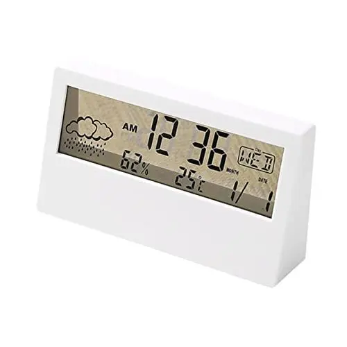 Produktbild: ULDIGI Digitaler Wecker Funkuhr Mit Elektronischer Anzeige Wetter-tischwecker Schlafzimmerwecker Nachttischuhr Dekorativer Wecker