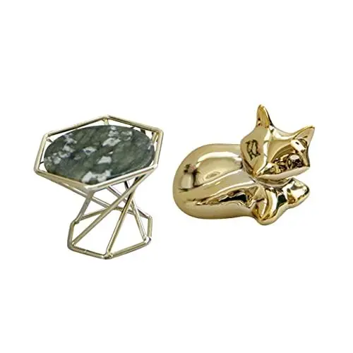 Produktbild: ULDIGI Dekorative Keramik Fuchs Figur Tier Schmuck Für Desktop Büro Haus Einweihungsgeschenk