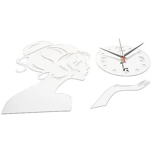 Produktbild: ULDIGI Retro Wanduhr Aus Acryl Zum Aufhängen Stumme Uhr Mit Aufkleber Modernes Design Für Wohnzimmer Bürodekor