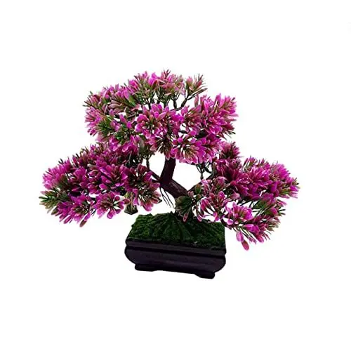 Produktbild: ULDIGI Künstlicher Bonsai Baum Dekorative Begrünung Für Zuhause Kunstpflanzen-Design -rot Für Tisch Und Wohnraumdekoration Und Geruchlos