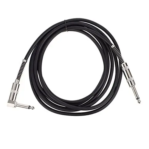 Produktbild: ULDIGI 6 35 Mm Rechtwinkliges Instrumentenkabel E-gitarrenkabel Aluminiumfolie Und Feder 3 M Länge