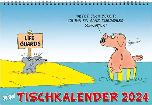 Produktbild: Uli Stein Tischkalender 2024: Monatskalender zum Aufstellen: Ideal für den Schreibtisch (Uli Stein Kalender 2024)