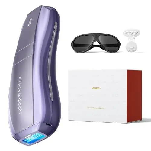 Produktbild: Ulike Air 10 IPL Haarentfernungsgerät mit Saphir-Eis-Kühlung Technologie, 4 Aufsätze, langanhaltende Ergebnisse, Laser Haarentfernung für Gesicht, Achseln, Beine und Körper, Lila