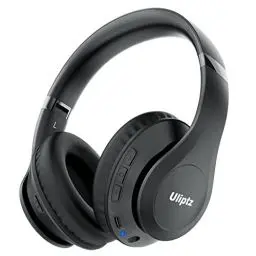 Produktbild: Uliptz Bluetooth Kopfhörer Over Ear, 65 Stunden Spielzeit Kopfhörer Kabellos mit 6 EQ-Modi, HiFi-Stereo Faltbares Bluetooth 5.3 Wireless Headphones für Reisen/Büro/Handy/PC (Schwarz)