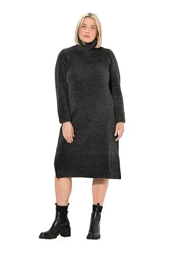 Produktbild: Ulla Popken Chenille Rollkragenkleid