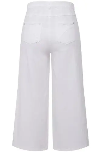 Produktbild: Ulla Popken Damen Denim Culotte Jeans, Schneeweiß, 44 EU