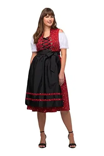Produktbild: Ulla Popken Damen Dirndl Viola Schnürung Kleid, Salsa, 48