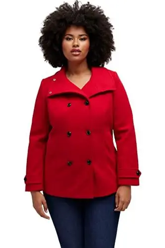 Produktbild: Ulla Popken Damen Doppelreiher Jacke, Salsa, 50-52