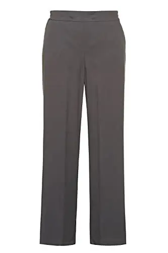 Produktbild: Ulla Popken Damen Größen, Viskosehose mit Einschubtaschen, Mary Hose, Grau (Asphalt 74968915), 42