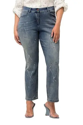 Produktbild: Ulla Popken Damen Mandy Jeans, Blau, 36W x 32L