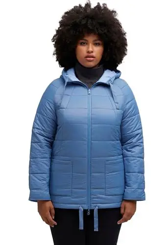 Produktbild: Ulla Popken Damen Wendejacke mit Motiv im Rückteil Jacke, denimblau, 42-44