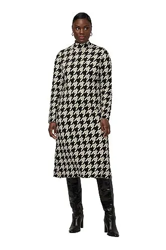 Produktbild: Ulla Popken, Damen, große Größen, Strickkleid Hahnentritt