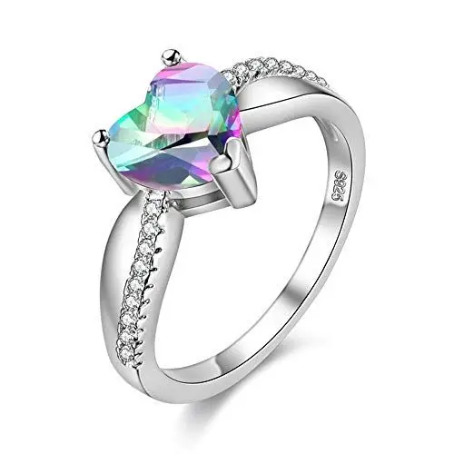 Produktbild: Uloveido Crown Halo Diamant Platin Versprechen Ring Engagement für Mädchen Frauen Y3051