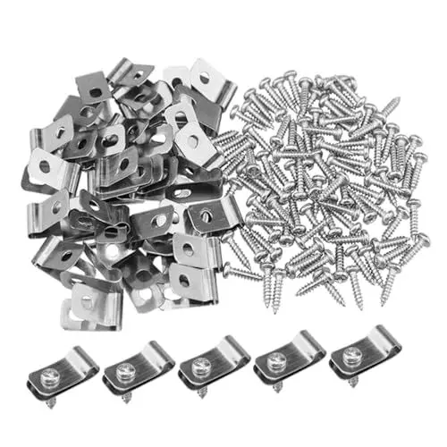 Produktbild: ULTECHNOVO Aluminium-drahtzaun-clip-set 100-teilig Drahthalter Für Die Schnelle Zaunmontage Für Viehzäune