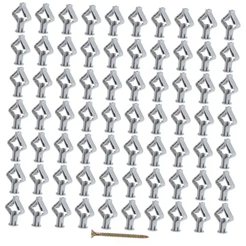 Produktbild: ULTECHNOVO 100 Stück Flugzeug Expansionsrohre Trockenbau Befestigungen Gipskarton Befestigungsschrauben Robuste Wandanker Kunststoffanker Wandbefestigung Kunststoff Spreizanker Dübel