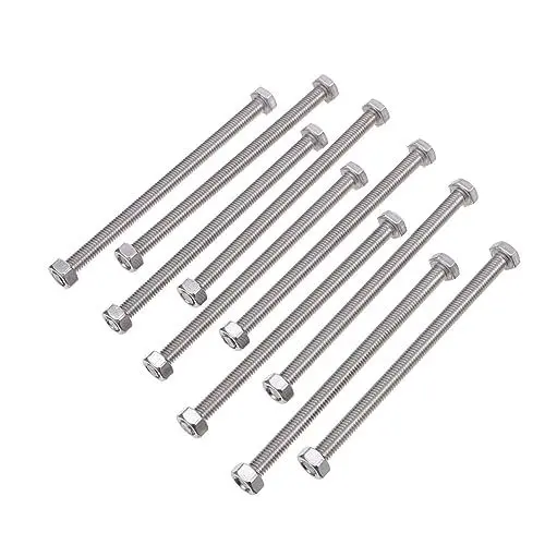 Produktbild: ULTECHNOVO 10 Sätze Sechskantschrauben Metrisches Schraubensortiment M6x1,0 Schraube 8mm Schraube Sechskantmuttern Bolzensortiment Rostfreier Bolzen 10mm Schraube Spitz Rostfreier Stahl Möbel
