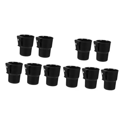 Produktbild: ULTECHNOVO 10 Stk Getränkehalter im Auto Fahrzeug ausziehbarer Getränkehalter Fahrrad-Trinkflasche Auto Abfallbehälter car storage box Mülleimer Abfallorganisator Autocontainer Plastik Black