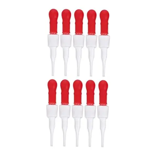 Produktbild: ULTECHNOVO 10 Stücke Experimente Experiment Pipette Glaspipetten Schule Dropper Mit Weiß Wesentlich Für Öl Silikon Praktische Auge Ml Pipettierkappen Dropping Gummi Kosmetische Dropper