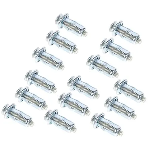 Produktbild: ULTECHNOVO 15 Stk Blüten Blätter Muttern Sechskantmuttern Jack- Nummernschild Nuss Pipeline Gewindemuttern Kurze Überwurfmutter Blütenblätter Nüsse Kohlenstoffstahl Verzinkt Silver