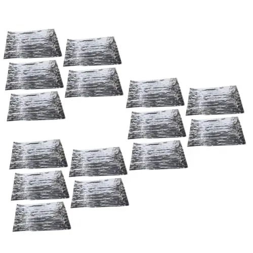 Produktbild: ULTECHNOVO 15 Stk Erste-hilfe-decke Wärmedecke Rettungsdecke Für Camping Notfallversorgungsdecke Erste-hilfe-thermodecke Rettungs-thermodecke Silberne Rettungsdecke Silver Das Haustier