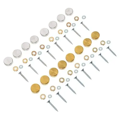Produktbild: ULTECHNOVO Edelstahl-spiegelnägel - 16 Sets Spiegelbefestigungsschrauben Flache Werbenägel Für Dekorative Spiegelschrauben