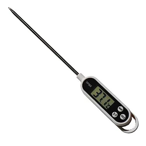 Produktbild: ULTECHNOVO 1Stk Süßigkeiten Kaktus-Ohrringkarten kabelloses sofort lesbares Fleisch grillen Raucher digitales Thermometer Milchschaumthermometer Kaffee-Thermometer flüssig Zubehör Weiß
