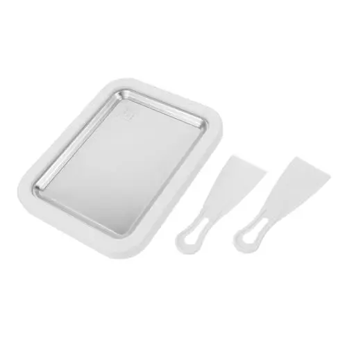 Produktbild: ULTECHNOVO 1 Satz frittierte Eismaschine Gebratenes Eistablett Maschine für frittierten Joghurt Eiscreme-Walze Eismaschine für Haushaltswerkzeug für gebratenen Joghurt Aluminium Weiß